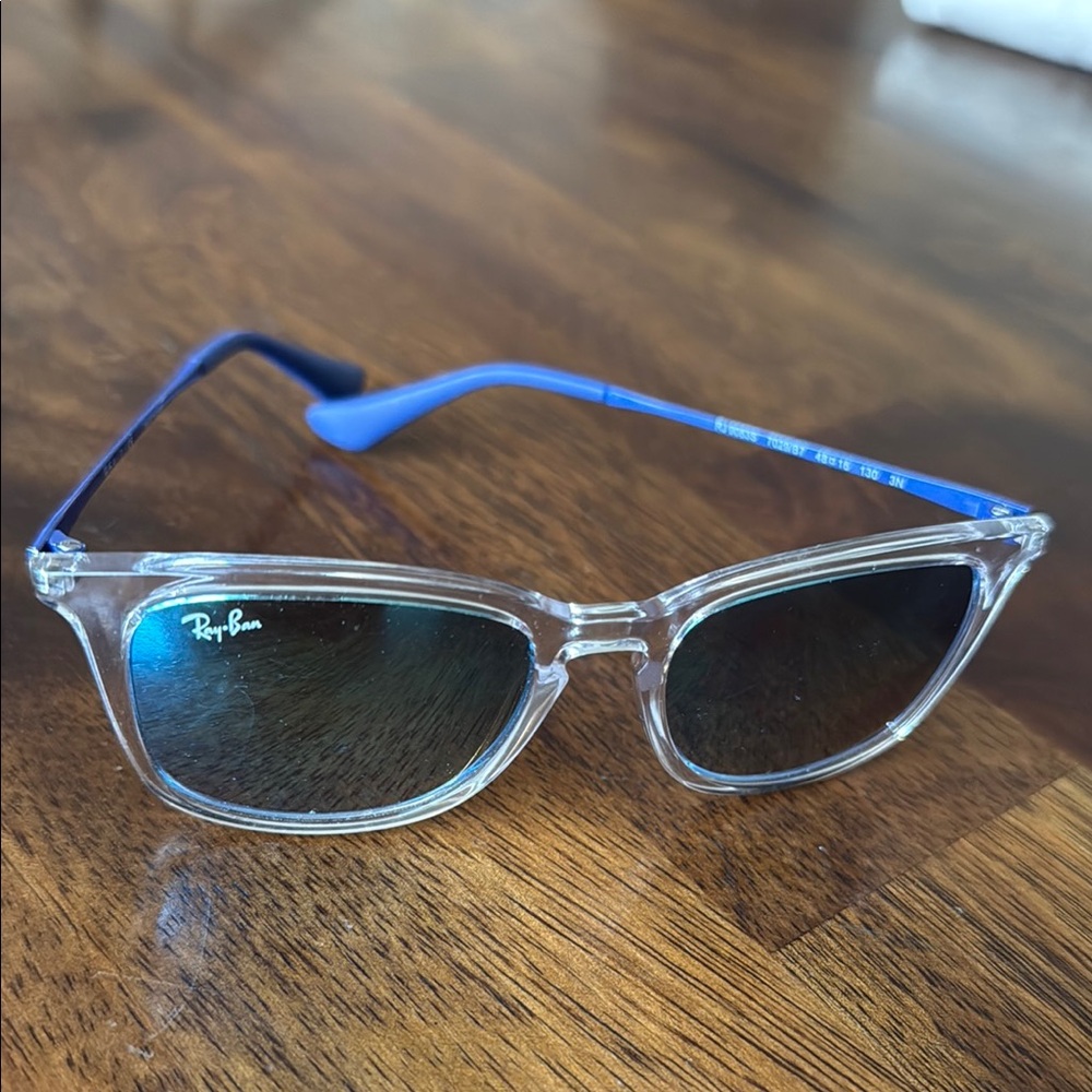 Ray-Ban Blue and White Sunglasses Wayfarer Style